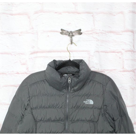 The North Face Gray Puffer Quilted Goose Down Insulated Jacket Size M - Picture 2 of 10
